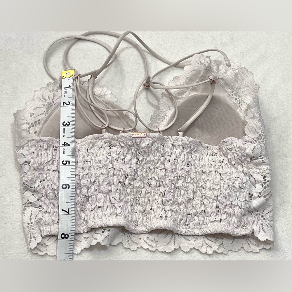 PINK by Victoria’s Secret Women’s White Floral Lace Strappy Wireless Bralette - Picture 12 of 16